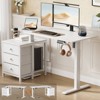 WOWLIVE 47-55'' Electric Standing Desk with 3 Drawers, Height Adjustable Gaming Desk with Cup Holder, Storage Computer Desk for Home Office - 2 of 4