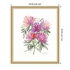 Kate and Laurel Framed Art Abstract Watercolor Pink Floral by Patricia Shaw, 22x26, Florence Gold - 2 of 4