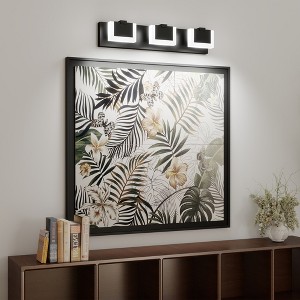Modern 5-Light Black LED Vanity Light Up and Down Bathroom Fixture 6000K - 1 of 4
