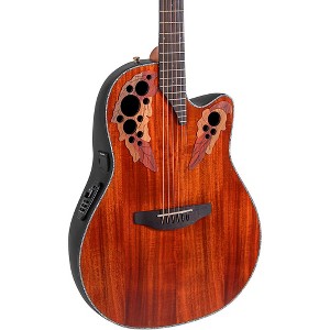 Ovation CE44P Celebrity Series Elite Plus Mid-Depth Acoustic-Electric Guitar Figured Koa - 1 of 4