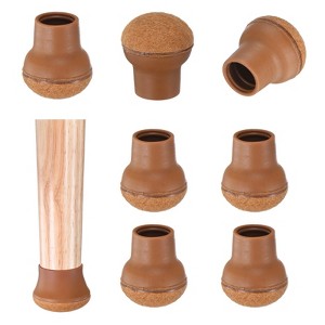 Unique Bargains Silicone Round Chair Leg Cap Floor Protectors 8 Pcs - 1 of 4