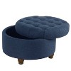 Large Tufted Round Storage Ottoman - HomePop - image 3 of 4