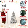 Cesicia Flocked Christmas Tree with Natural Pine Cones & Snowy PVC Tips, Hinged Branches, Stable Metal Stand - 2 of 4