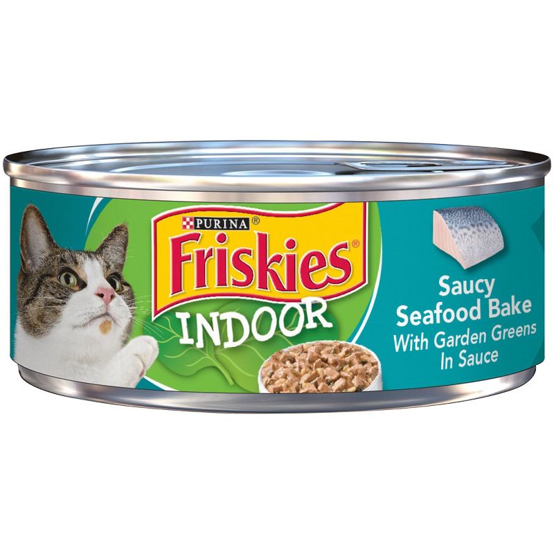 Purina Friskies Indoor Wet Cat Food with Garden Greens In Gravy - 5.5oz, 1 of 6