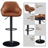 Yaheetech 2pcs Upholstered Adjustable Height, Swivel Bar Stools Set - 4 of 4