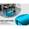 Finnhomy 43.3” Dining Table Set for 4 with LED Lights & USB-C Outlet, Modern Kitchen Table with Bench & 2 Chairs - 2 of 4