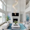 Modern 78 in. 14-Light Integrated LED Crystal Staircase Chandelier - 2 of 4