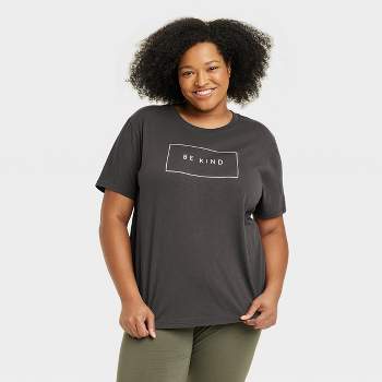 Women's Be Kind Short Sleeve Graphic T-Shirt - Black
