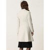 Allegra K Women's Notch Lapel Collar A-Line Double Breast Long Winter Coat - 3 of 4