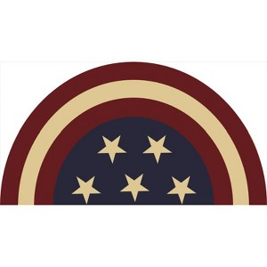 Rockport Premium Americana 18 in. W X 28 in. L Multi-Color Half Moon Star Coir Door Mat - 1 of 1
