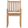 vidaXL Rocking Chair Outdoor Patio Rocking Chair with Cushion Solid Wood Teak - Red - 3 of 4