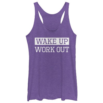 Women's Chin Up Wake Up Work Out Racerback Tank Top : Target