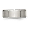 Black Bow Jewelry Men's 8mm Stainless Steel Grooved & Beveled Edge Standard Fit Band - image 3 of 4