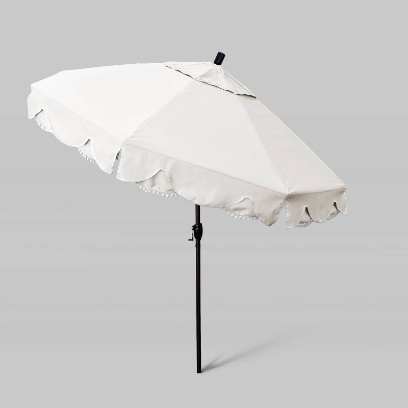 9' Sunbrella Coronado Base Market Patio Umbrella with Push Button Tilt - Bronze Pole - California Umbrella, 3 of 5