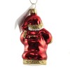 Golden Bell Collection 3.75 In Small Shiny Santa & Bear Ornament Czech Christmas Tree Ornaments - 2 of 3