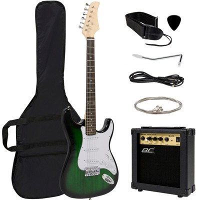 Best Choice Products 39in Full Size Beginner Electric Guitar Kit with Case, Strap, Amp, Whammy Bar