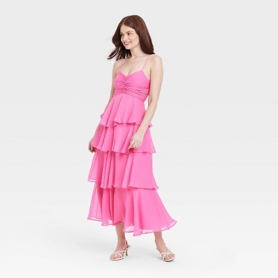 Women's Tiered Ruffle Maxi A-Line Dress - A New Day™
