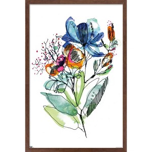 Trends International Cayena Blanca - Flowers Framed Wall Poster Prints - 1 of 4