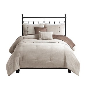 Gracie Mills Mary Plush Perfection: 5-Piece Corduroy Comforter Ensemble - 1 of 4
