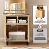 Sapphtopaz Rotating Bookshelf with Wheels Wood Bookcase Organization and Storage Round Book Shelf for Living Room - 4 of 4