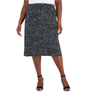 Kasper Womens Polka Dot Midi Skirt - 1 of 1