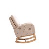VYNXARIA Modern Rocking Chair for Nursery, Mid Century Accent Rocker Armchair With Side Pocket, Mustard Boucle - 4 of 4