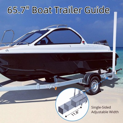 2PCS Boat Trailer Guide, 40"-60" Adjustable Design Trailer Guide Poles, Rustproof Galvanized Steel Trailer Guide, Trailer Guides with PVC Pipes