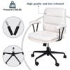 SUGOLD Modern Office Chair Mid-Back PU Leather Desk Chair with Comfy Arms and Lumbar Support for Small Spaces - 4 of 4