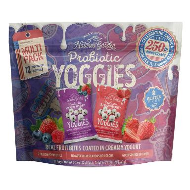 Nature's Garden Snacks Probiotic Yoggies Americana Fruit Snacks Bag - 8.5oz/12ct
