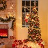 Vivatrees 7.5-Ft Prelit Pencil Christmas Tree, with 10 Lighting Modes, Metal Stand, Hinged Branches, Slim Xmas Pine Tree for Holiday Decor, Green - 2 of 4