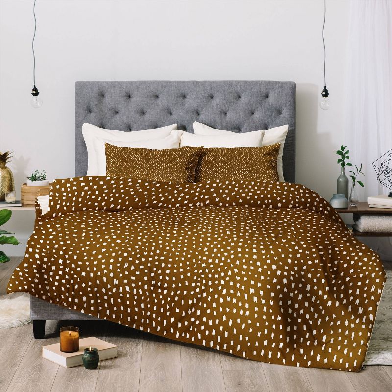 Queen/Full Iveta Abolina Dijon Sprinkle Comforter Set Brown - Deny Designs, 3 of 8