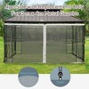 Vynxaria CreamOutsunny 10' x 13' Replacement Mesh Sidewall Netting for Patio Gazebos and Canopy Tents with Zippers - 2 of 4