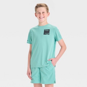 Boys' Short Sleeve 'Life is a Sport' Graphic T-Shirt - All In Motion™ Green - 1 of 4