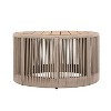 ORRD Outdoor Rattan rope & Acacia Wood Coffee Table - Patio Balcony Furniture for Garden, Yard, Balcony - Weather Resistant(Rope Beige, Natural Iron) - 4 of 4