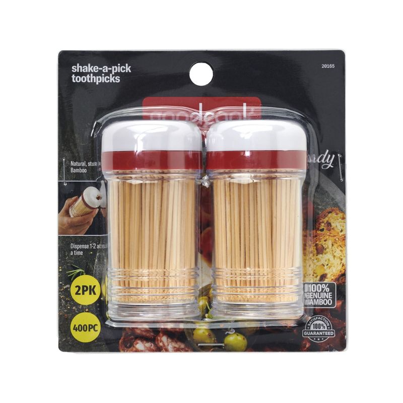 GoodCook Ready 2pk 200ct Bamboo Toothpicks Red, 5 of 6