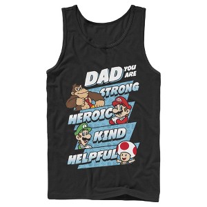 Men's Nintendo Father's Day Mario Dad Qualities Tank Top - 1 of 4