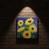 24 x 24 Inch Decorative Blue Sunflower Canvas Art by Manual Woodworkers and Weavers - 3 of 3