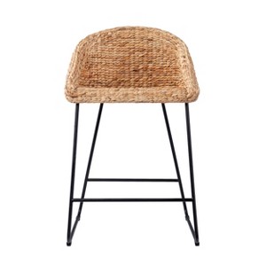 Landrine 35" Water Hyacinth Counter Stools - (Set Of 2) - BC1130831 - Natural - SEI - 1 of 4