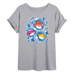 Women's - Pokémon - Tatsugiri Bubbles Oversized Graphic T-Shirt - 1 of 4