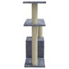 vidaXL Cat Tree Light gray Engineered wood, plush, sisal Medium Cat Tree - 4 of 4