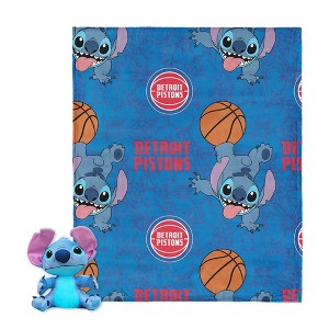 NBA Spin Stitch Hugger Pillow & Silk Touch Throw Blanket Set 40x50 Inches - 1 of 4