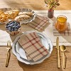 16ct Fall Plaid Paper Beverage Napkins Burgundy/Brown - Hearth & Hand™ with Magnolia - 2 of 3