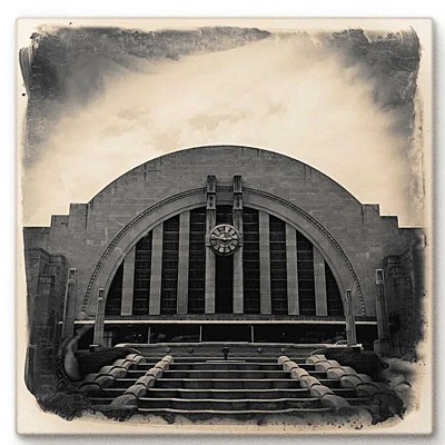 Cityscape Tiles 4.25 In Union Terminal Museum Center Coasters