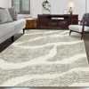 COZONY Washable Modern Striped Rug with Non-Slip Backing, Ultra-Thin Low Pile Foldable Carpet for Living Room and Bedroom - 3 of 4