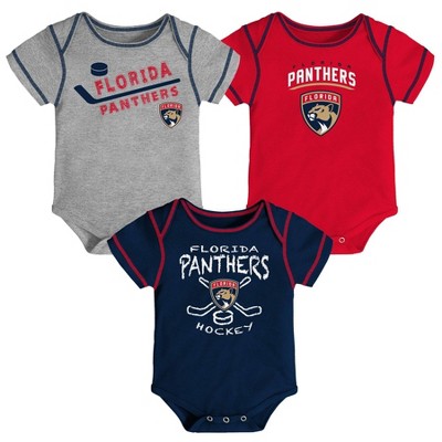  NHL Florida Panthers Baby Boys' Game Winner Bodysuit Set 3pk - 0-3M 