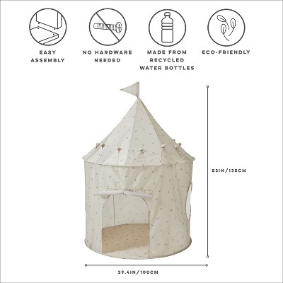 Blueberry Taupe Recycled Fabric Kids Play Tent Castle