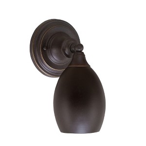 Toltec Lighting Any 1 - Light Sconce in  Dark Granite with 5" Dark Granite Oval Metal Shade Shade - 1 of 1
