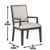Solid Hardwoods Arm Chair (Set of 2) with Multi-Step Hand-Applied Glaze and Washed Finish - 2 of 4