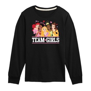 Girls' - Disney Princess - Team Girls Long Sleeve Graphic T-Shirt - 1 of 4