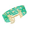 Ross-Simons Green Chalcedony Bead 5-Row Bead Bracelet in 18kt Gold Over Sterling Size 7 - 3 of 4